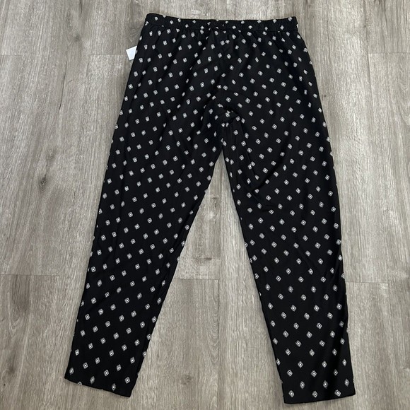Women’s Vans Austin Ankle Pants Lightweight Black Diamond Juniors Sz Large Crop - Picture 10 of 13